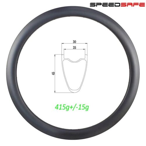 Super Light 700C Clincher Hookless Road Bike Disc Carbon Rim 45x30mm 24H 28H 32H - Picture 6 of 10