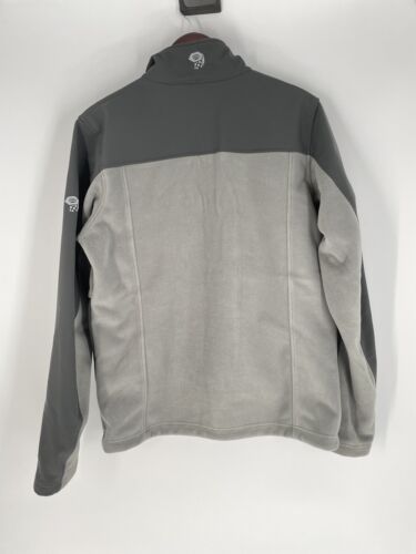 Men MOUNTAIN HARDWEAR size M Tech II Grey black Soft Shell Fleece Sweater Jacket - Picture 4 of 9