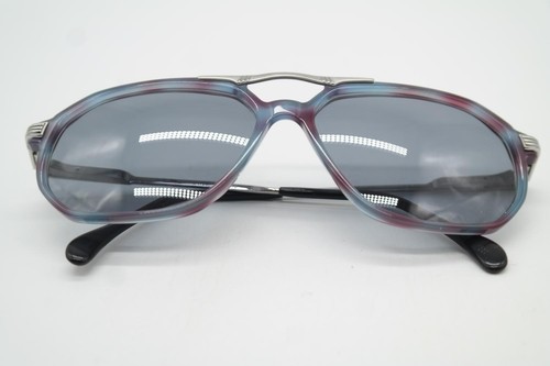 Vintage Sonnenbrille Menrad 233 Blau Violett Silber Oval sunglasses Brille - Picture 6 of 6