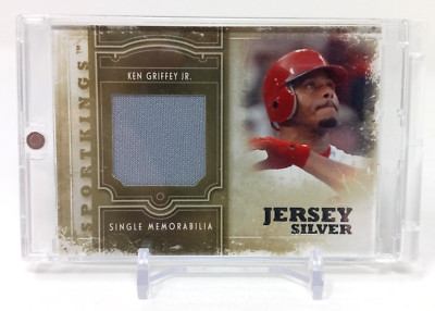 Ken Griffey Jr. HOF 2012 Sportkings Single Memorabilia Silver Jersey #SM-03 Reds