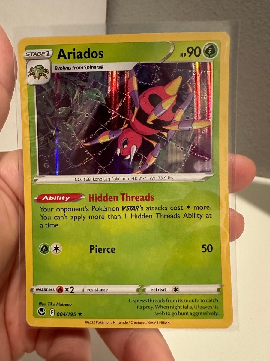 Ariados #4/195 Silver Tempest Pokemon Holo Rare Card NM 1207#206