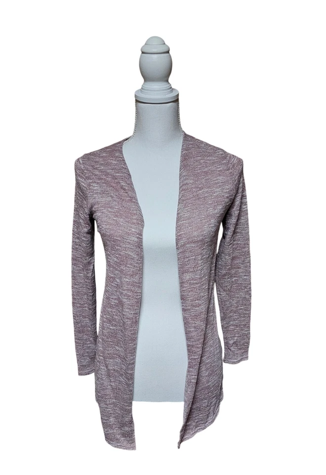 Cardigã feminino Charlotte Russe roxo rosado tamanho pequeno boho outono inverno - Imagem 2 de 4