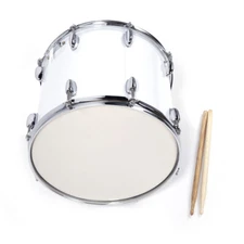 Hot sale 14 X10 Inches Marching Drum Drumsticks Key Strap White