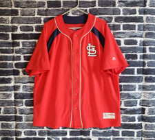 🔥 St. Louis Cardinals Majestic Cool Base Button Down Jersey Men's XL