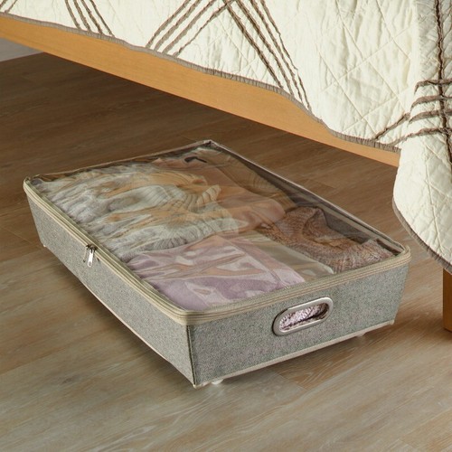 Better Homes & Gardens Rolling Polyester & Cotton Under Bed Zippered Storage Bin - Picture 5 of 8
