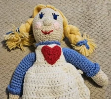 Vintage Rag Doll 19 Inches Tall With Braids