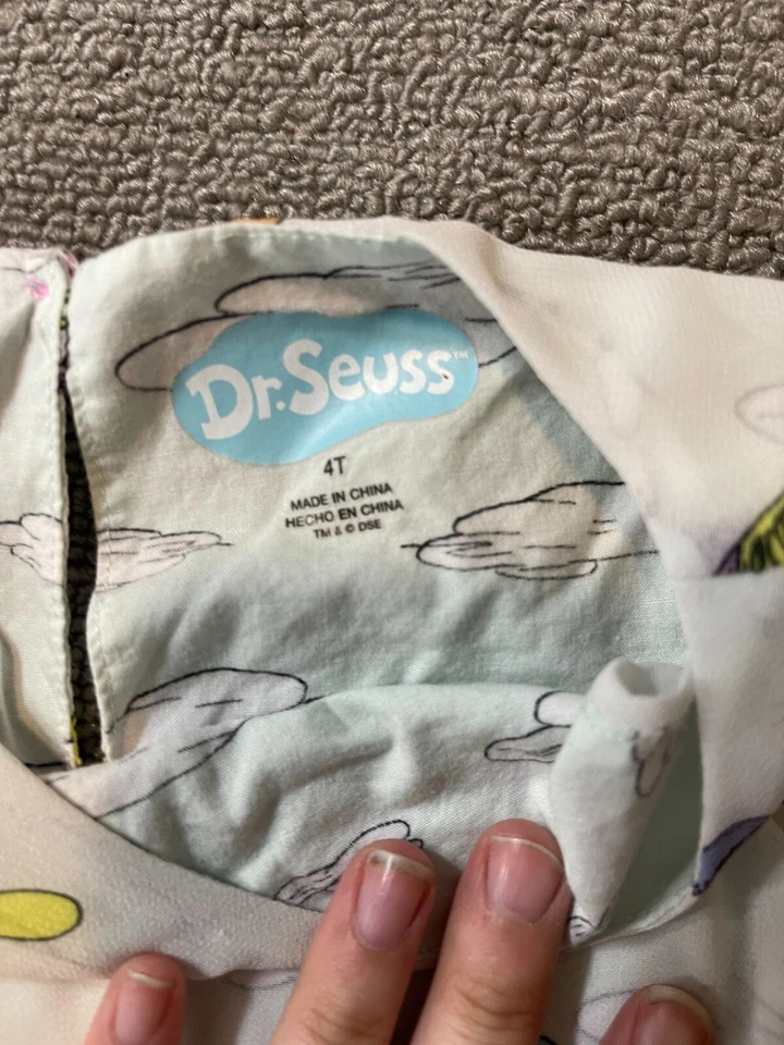 Dr. Seuss Shift Dress Girls Size 4T Hot Air Ballon All The Places You Will Go - Image 4 of 4