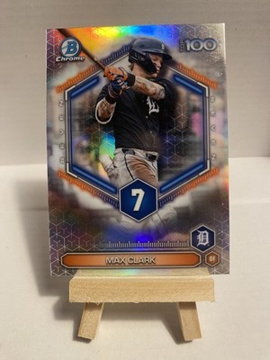 Max Clark 2026 Bowman Chrome Top 100 #BTP-7 Tigers
