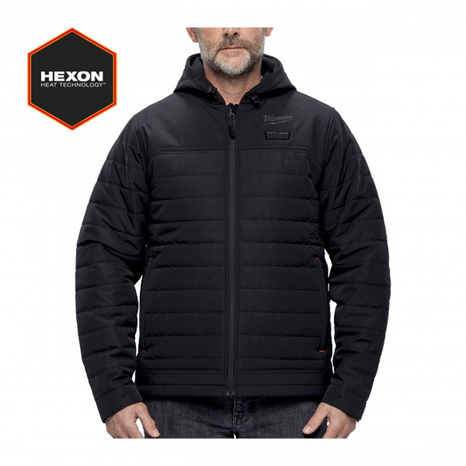 MILWAUKEE M12 Hexon Heated Puffer Jacket - Black - L - Easy Touch Controller