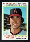 1978 Topps Baseball Card #6 Nolan Ryan '77 Record Breaker HOF Angels NM-MT