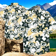 Green Bay Packers Hawaiian Shirt Summer Button Up2