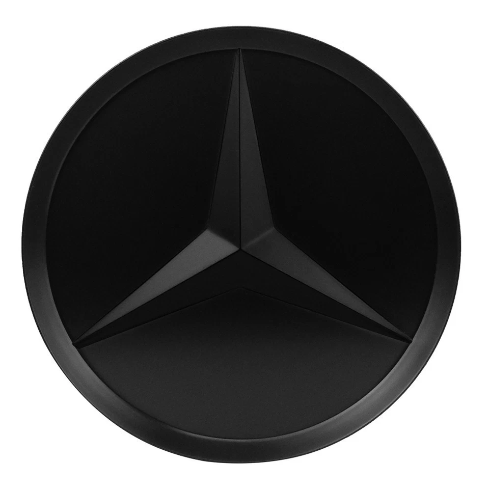 1SET 75mm Matte Black Wheel Center Hub Caps Emblem Fits Mercedes-Benz Car Foto 2 de 4