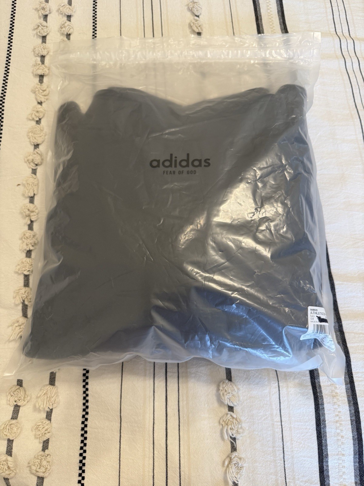 adidas Fear of God Athletics Fleece Hooded Logo Black Pullover Hoodie Men's M thumbnail 13