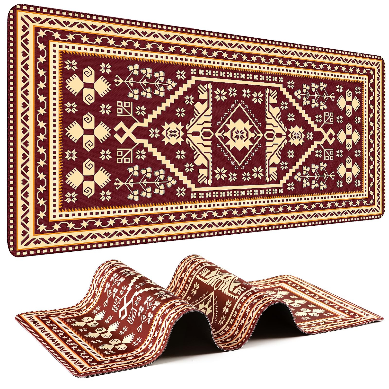 Persian Rug Mouse Pad - Desk Mat for 31.5L x 11.8W inches, - Turkish