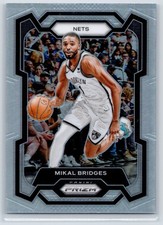 2023-24 Panini Prizm Mikal Bridges Silver Prizm #46 Nets