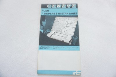 1980 Geneva Switzerland Suisse Railway Bus Tram Route Map