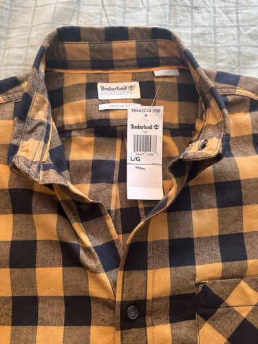 Camisa utilitaria Timberland para hombre XL naranja nueva con etiquetas - Imagen 2 de 6