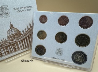 Vatikan 2025 Euro Kursmünzensatz BU Original KMS CFN 26.000 Auflage