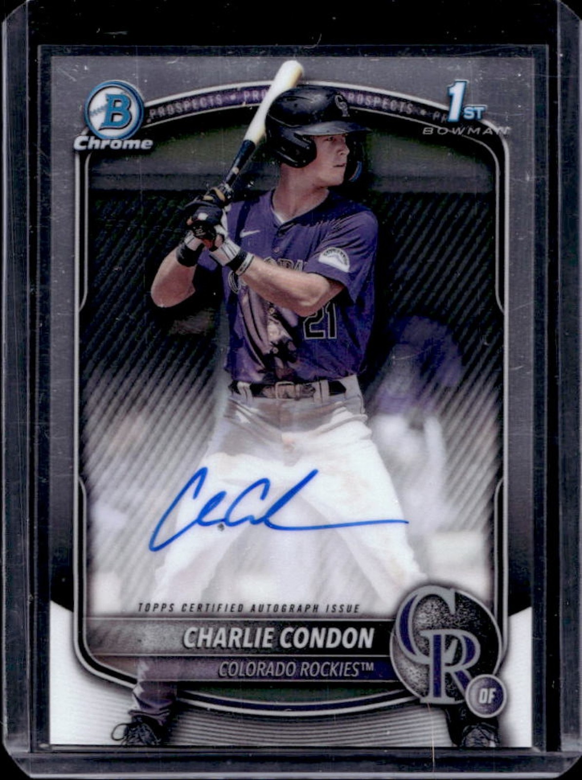 2025 Bowman Charlie Condon Chrome Auto 1st Prospect #CPA-CC Rockies