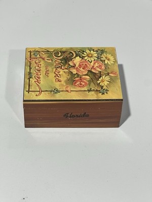 Vintage Sisters Are Forever Cedar Wooden Trinket/Jewelry Box Few Good Condition 