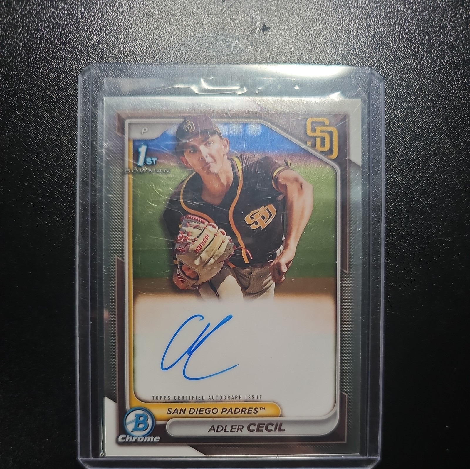 2024 Bowman Chrome Adler Cecil 1st Auto #CPA-CA San Diego Padres