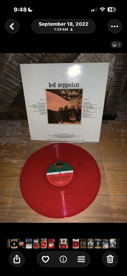 Led Zeppelin II 2008 Atlantic 5004 MEXICO Reissue LP RED RARE - Image 4 of 4