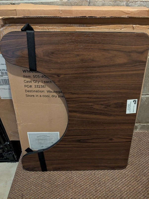 DM8 Wooden Durable Wheelchair Tray 505-4016-0400.  New.  Never Used