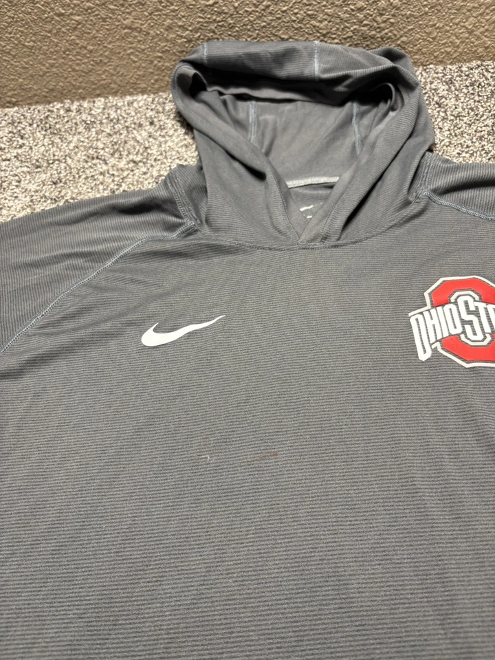 Ohio State Buckeyes Shirt Mens 3XL Nike Dri-FIT Hoodie Long Sleeve NCAA Football - Image 4 of 4