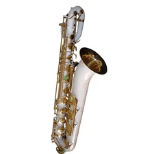 Eastern Music Baritone Saxophone Low A White Lacquer- Excellent Condition w/Case