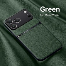 Shockproof Leather Magnetic Phone Case for iPhone 17 16 15 14 13 12 Pro Max Plus