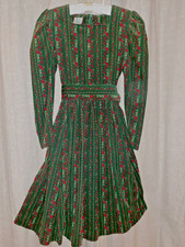 Vintage 80s Laura Ashley Great Britain Floral Corduroy Dress NWOT 4