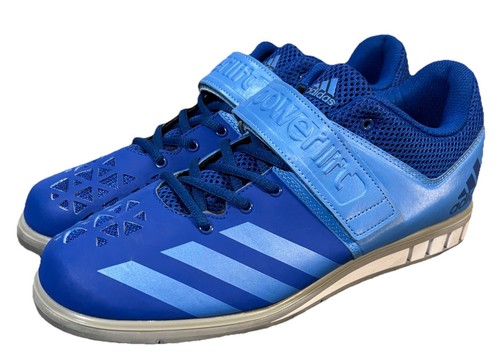 Adidas Powerlift 3 Shoes Mens 10.5 Blue Weightlifting Sneaker BA9176 - Picture 1 of 10
