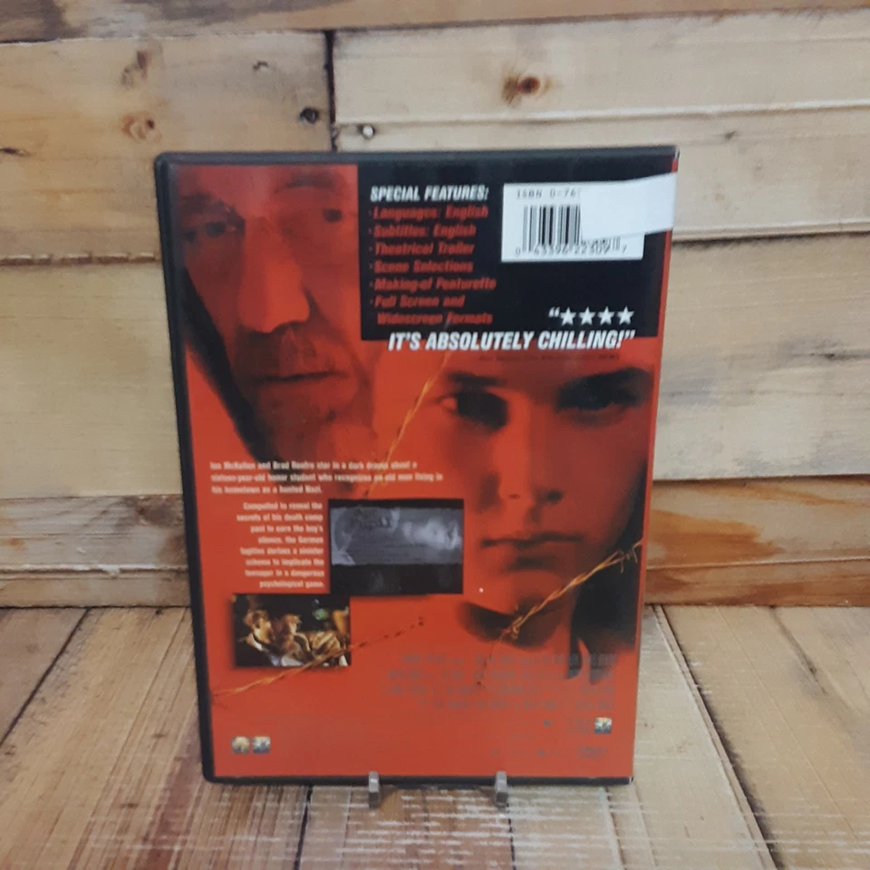 Apt Pupil DVD Used Ian McKellen Brad Renfro Thriller Stephen King Foto 2 de 4
