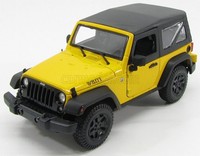Maisto 1/18 Jeep Wrangler Willys Soft Top 2014 Gelb Statisches Modell Diecast