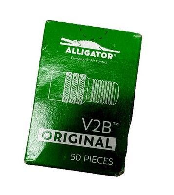 Alligator V2B Double Seal Metal Valve Stem Cap Pack of 50