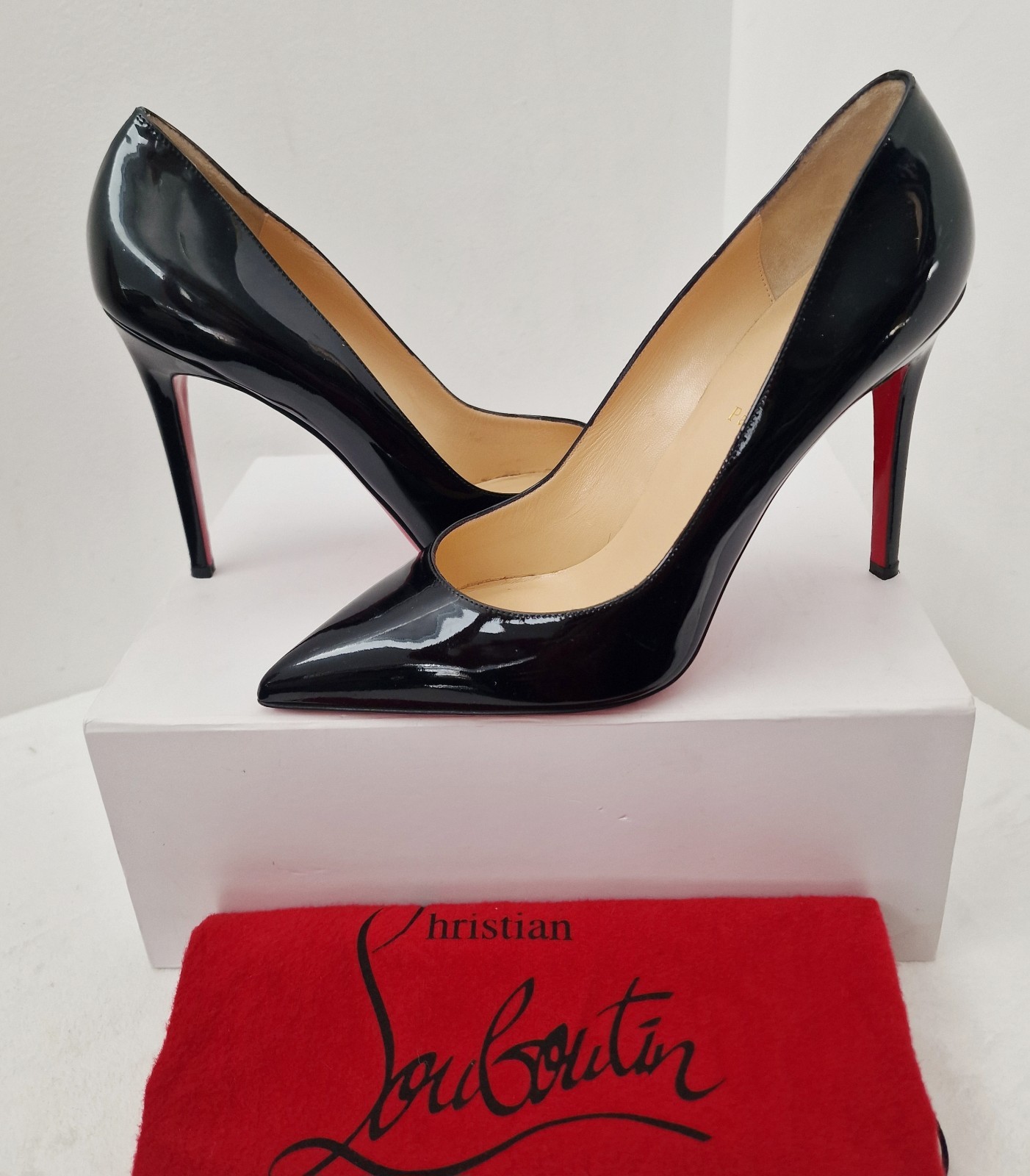 Christian Louboutin Pigalle 100 Black Patent Size 43 UK 10