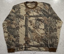 VTG Realtree Long Sleeve T-Shirt Mens Large Camo Front Pocket Hunting Outdoors