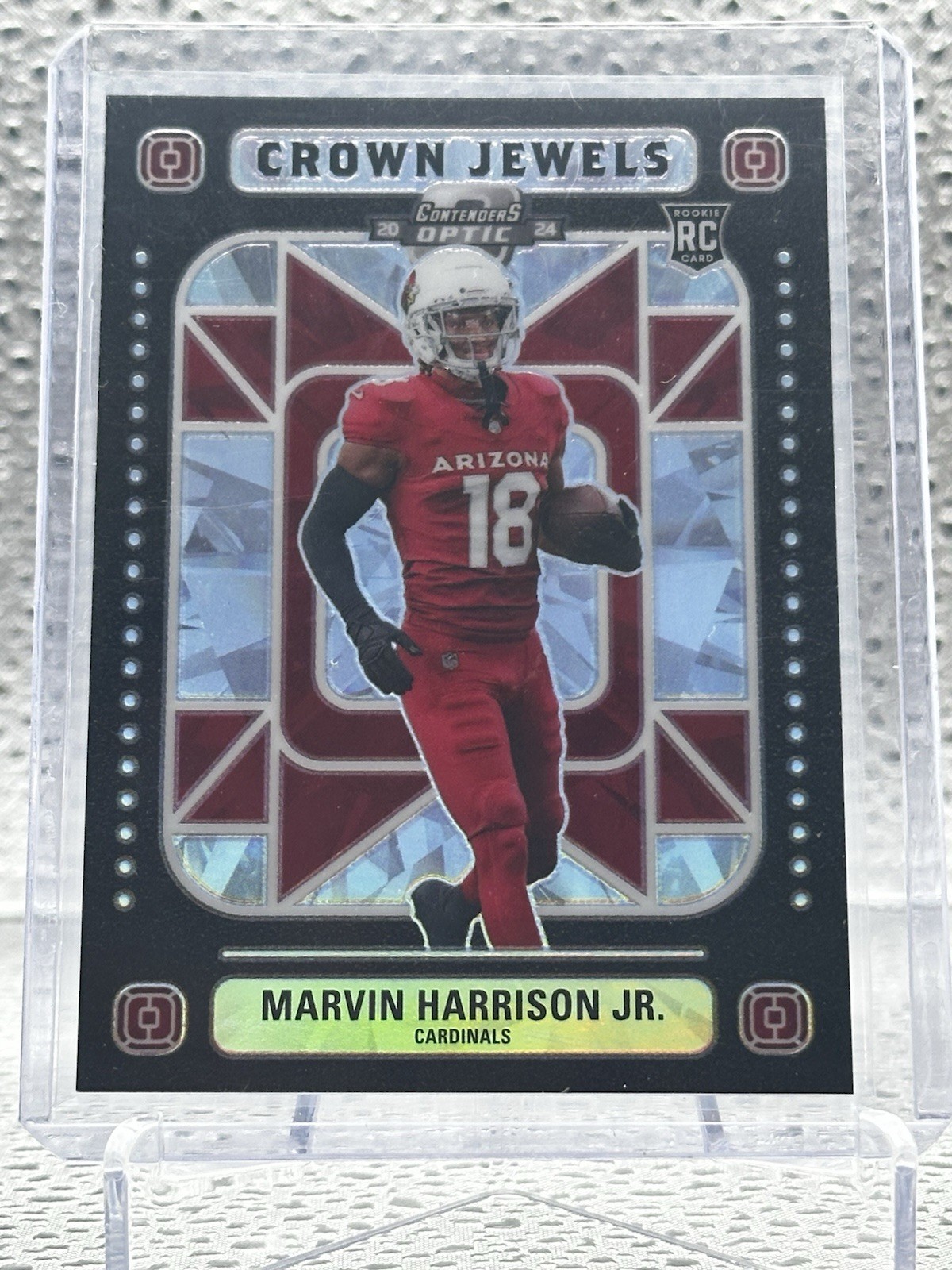 2024 Contenders Optic Marvin Harrison Jr Crown Jewels SSP Rookie Case hit! RC