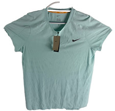 Nike Court Dri-FIT ADV Slam Tennis Polo Jade Ice Men's Size Large DX5523-346