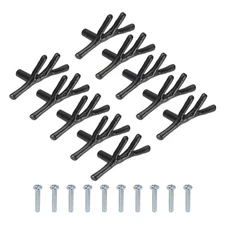 10 Pcs Twig Knobs, 3" Zinc Alloy Tree Branch Dresser Pull Handles, Black