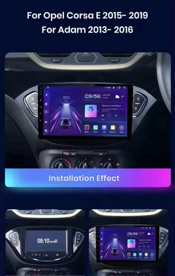 Autoradio Android 14 Opel Corsa E 2015-2019 CarPlay-AndroidAuto Wireless BT RDS - Immagine 2 di 4