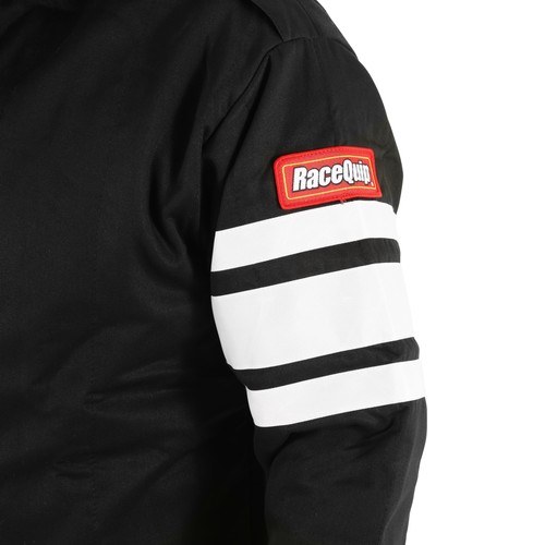 RaceQuip 121002RQP 120 Series Driving Jacket SFI 3.2A/5 Black/White Stripe Small - Picture 5 of 7
