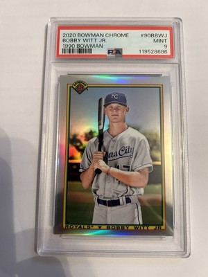 2020 Bowman Chrome - 1990 Bowman - Bobby Witt Jr. Rookie Card PSA 9 #90BBWJ
