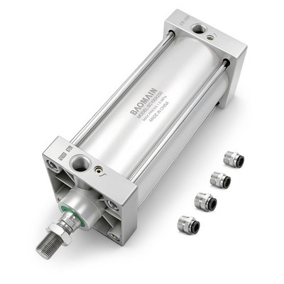 Baomain Pneumatic Air Cylinder SC100 x 250, PT 1/2 Port, 3.94'' Bore,9.84'' Stroke