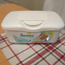 Pampers Sensitive EMPTY Plastic Baby Wipes Container Box Capacity 64 Wipes
