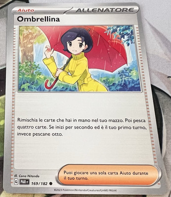 Pokemon Karte Zeitparadoxon PARit DEU: REGENSCHIRM 169/182 Common