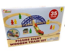 NEW FIGURE EIGHT WOODEN TRAIN SET