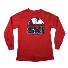 Vintage Hanes Ski Shirt Mens M (Fits XS) Keystone Winter Colorado 1980s USA Made