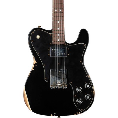 Fender Custom Shop Limited Edition '70s Tele Custom Relic Guitar Aged Blck