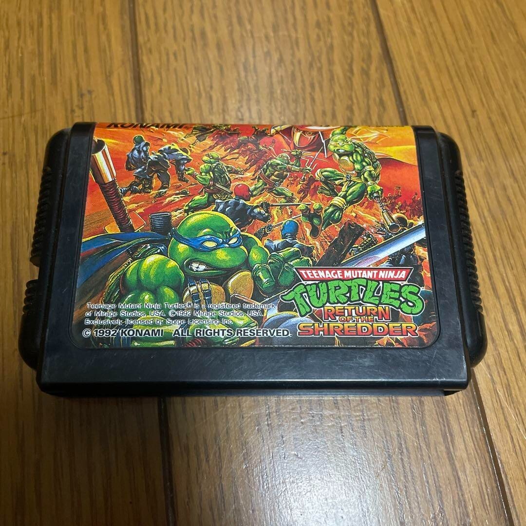 TMNT: Return of the Shredder【中古・MD日本版】 T.M.N.T. Return of the Shredder Mega Drive MD Genesis Used